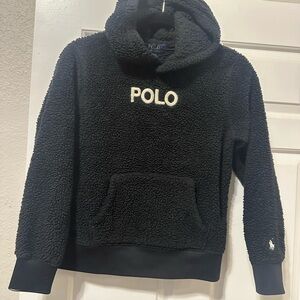 Polo by Ralph Lauren Black Fleece hoodie boys size medium 10-12